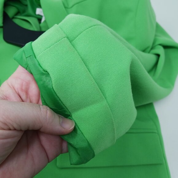 Topshop Green Longline Blazer Jacket Size 4 US Boardroom Chic Officecore Career - Picture 6 of 11